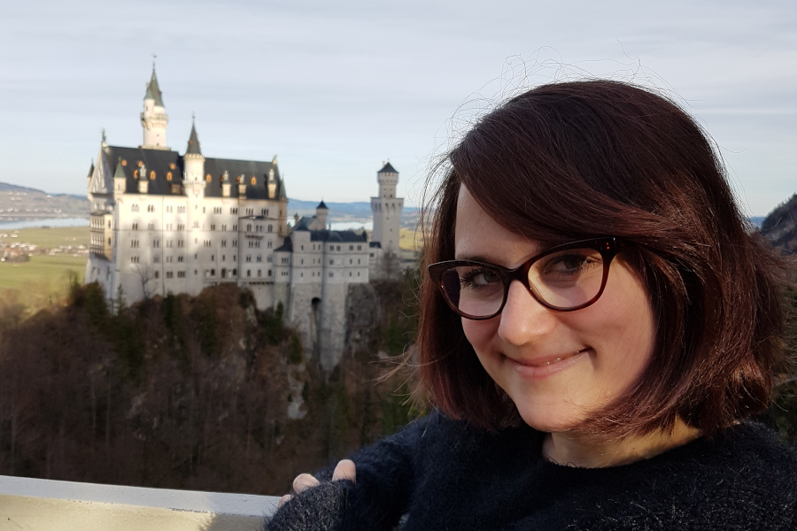 Blick von der Marienbrücke auf Schloss Neuschwanstein.